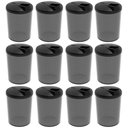 Ver imagem 1 de Kit 12 Farinheiras Porta Farofa Temperos Fumê com Tampa 400ml Crippa
