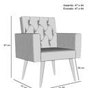 Ver imagem 5 de Poltrona Decorativa Capitone Reforçada Confortável para Sala Marrom