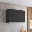 Ver imagem 1 de Armário Cozinha Aéreo 81cm com 2 Portas Leticia Preto A01 - D’Rossi