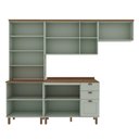 Ver imagem 3 de Cozinha Modulada Cristal 280 Cm Conjunto Provençal Completo Cor:mint com Ébano