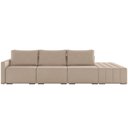 Ver imagem 3 de Sofá Ilha Modular para Sala 312cm com Puff Dublin K01 Veludo Bege - Lyam Decor