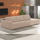 Ver imagem 2 de Sofá Ilha Modular para Sala 312cm com Puff Dublin K01 Veludo Bege - Lyam Decor