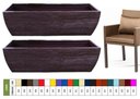 Ver imagem 1 de Kit 2 Vaso Planta 100x30 Jardineira Floreira Polietileno BGPLASTICOS LARANJA SUNSET 010