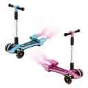 Ver imagem 1 de Patinete Infantil Foguete 3 Rodas Led Fumaça Bluetooth Brinquedo Turbo - Azul