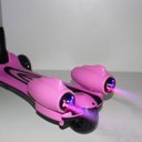 Ver imagem 6 de Patinete Infantil Foguete 3 Rodas Led Fumaça Bluetooth Brinquedo Turbo - Azul