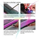 Ver imagem 7 de Patinete Infantil Foguete 3 Rodas Led Fumaça Bluetooth Brinquedo Turbo - Azul