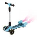 Ver imagem 2 de Patinete Infantil Foguete 3 Rodas Led Fumaça Bluetooth Brinquedo Turbo - Azul