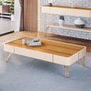 Ver imagem 4 de Mesa de Centro Miami Orgânica 132x31 Cinamomo Off White - Edecasamoveis