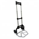 Ver imagem 3 de Carrinho de Mao Dobravel Bagagem 80 kg Carga Aluminio Transporte Cor Preto (BSL-CAREA-4)