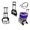 Carrinho de Mao Dobravel Bagagem 80 kg Carga Aluminio Transporte Cor Preto (BSL-CAREA-4) - 1