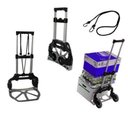 Ver imagem 1 de Carrinho de Mao Dobravel Bagagem 80 kg Carga Aluminio Transporte Cor Preto (BSL-CAREA-4)