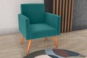 Ver imagem 1 de Poltrona Decorativa Dallas Veludo Verde Menta E437 - Matrix