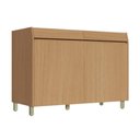 Ver imagem 1 de Balcão de Cozinha Simone Mendes P/ Pia S/ Tampo C/ 2 Portas 120cm Carvalho/cinza - Nesher