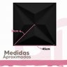 Kit C/25 Placas Estrelar Preta Efeito Gesso Geométrico Lavável 50cmx50cm - 3