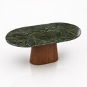 Ver imagem 2 de Mesa de Jantar Oblongo 198x122 cm Tampo Mármore Vitória Régia Base Nogueira
