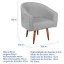 Ver imagem 3 de Poltrona Decorativa Jade Design Moderno Sala de Estar Quarto Escritório Confortável Luxo Pés Palito
