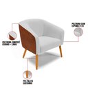 Ver imagem 3 de Cadeira Sala de Jantar Pé Palito Castanho Stella Noz/linho D03 - D’Rossi