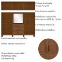 Ver imagem 4 de Guarda Roupa 10p 3g Capela Espelho 225 Cm 1288 Castanho Milani Store