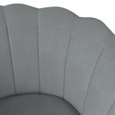 Ver imagem 3 de Poltrona Decorativa Pétala Veludo Cinza Claro Pés Palito