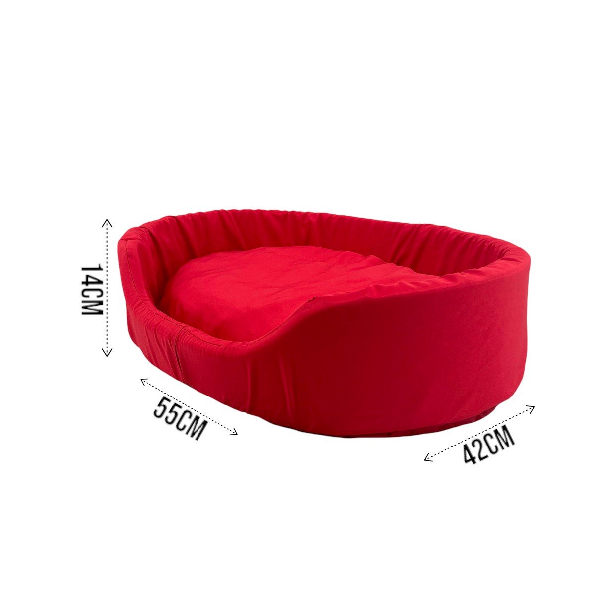 Cama Europa Fit Raça Médio para Cachorro Gato e Coelho Pet - Vermelho - 2