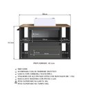 Ver imagem 4 de Gabinete de Banheiro Suspenso 80cm com 4 Nichos 1toalheiro 1porta e 1gaveta Bh8010 Mel/grafite com