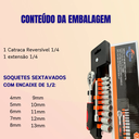 Ver imagem 6 de Jogo de Soquetes 4 a 13mm com Chave Catraca 12 Peças - New Tools