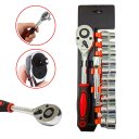 Ver imagem 1 de Jogo de Soquetes 4 a 13mm com Chave Catraca 12 Peças - New Tools