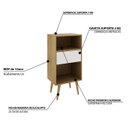 Ver imagem 6 de Estante Baixa 45cm 1 Gaveta 2 Nichos E1715 Tecno Mobili - Natural/off White