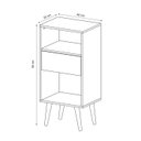 Ver imagem 5 de Estante Baixa 45cm 1 Gaveta 2 Nichos E1715 Tecno Mobili - Natural/off White