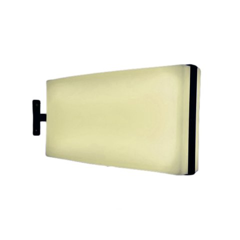 Luminoso Dupla Face com Suporte Parede 60cm Bgplasticos Bgp2f Branco Quente