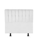 Ver imagem 1 de Cabeceira Estofada Kiara 100cm Solteiro Box Quarto Corino Branco - Gat Magazine