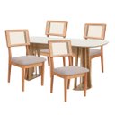 Ver imagem 1 de Conjunto de Jantar Mesa 4 Cadeiras Mdf