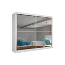 Ver imagem 1 de Guarda Roupa Casal 2 Portas de Correr e 4 Gavetas c/ Espelho Verona Plus Branco - Europa