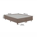 Ver imagem 6 de Kit Cama Box Queen + Cabeceira Estofada em Madeira Maciça Curva Provençal com Capitonê Marrom