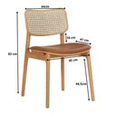 Ver imagem 7 de Kit 2 Cadeiras de Jantar Maciça Encosto Ratam