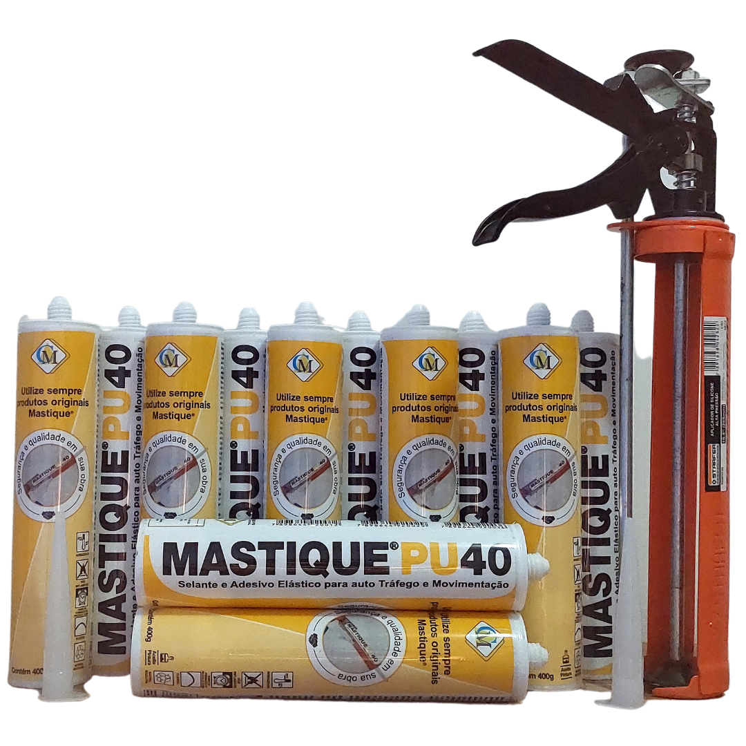 Mastique® PU 40 Original (Kit 12 Tubos + Aplicador)