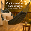Ver imagem 7 de Rede de Dormir Extra Grande, Algodão Rústico, 4,00 X 1,50 M, Suporta 250kg, Cinza Listrado com Costu