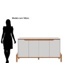 Ver mais imagens de Buffet Aparador 4 Portas Pés Madeira Áurea Branco Cinamomo