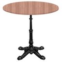 Ver imagem 1 de Base de Mesa Apus em Ferro Preto 75 Cm (alt) Tampo Mdp Redondo Noce Nat 70cm (larg) X 2,5 Cm (alt)