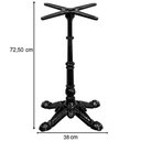 Ver imagem 4 de Base de Mesa Apus em Ferro Preto 75 Cm (alt) Tampo Mdp Redondo Noce Nat 70cm (larg) X 2,5 Cm (alt)