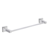 Porta Toalha de Banho Quadrada Luxo Metal Maciço Cromado - 1