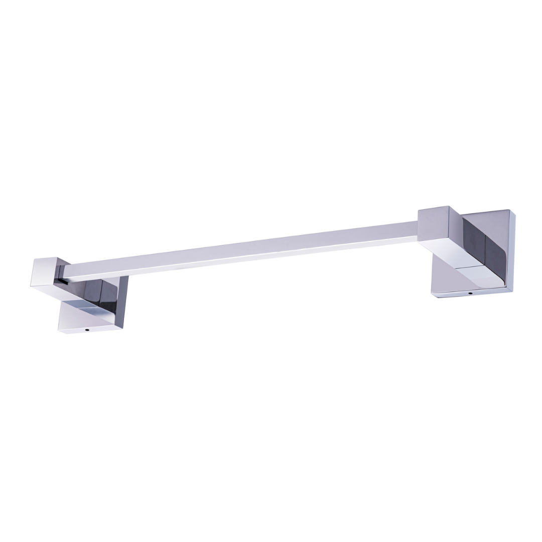 Porta Toalha de Banho Quadrada Luxo Metal Maciço Cromado - 3