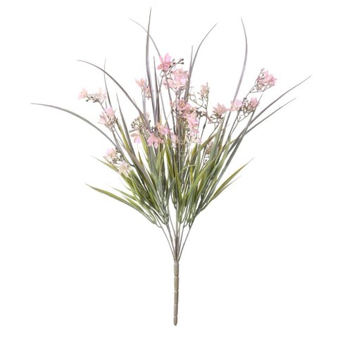 Grass Flor com Print Outono 68cm Rosa Florarte Flor Arte
