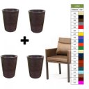 Ver imagem 5 de Kit 4 Vaso Planta 50x40 Redondo Cônico Polietileno BGPLASTICOS AZUL ARARA 009