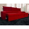 Sofá Retrátil Reclinável 2,50 m Vermelho 503 Alice - 1
