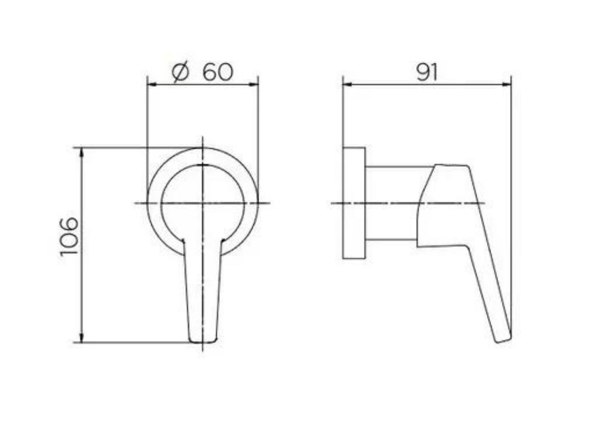 Acabamento Base Docol 1/2" a 1" Linha Nexus - Chrome - 2