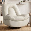 Ver imagem 1 de Poltrona Reclinável Elétrica com Massagem e Aquecimento Salvana L07 Couríssimo Bege - Lyam Decor
