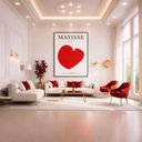 Ver imagem 3 de Quadro Canvas Henri Matisse The Heart 40x30cm Mold Branca