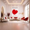Ver imagem 5 de Quadro Canvas Henri Matisse The Heart 40x30cm Mold Branca