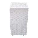 Ver imagem 1 de Baú Branco Cesto Roupa Suja Baú Brinquedo Fibra Sintetica